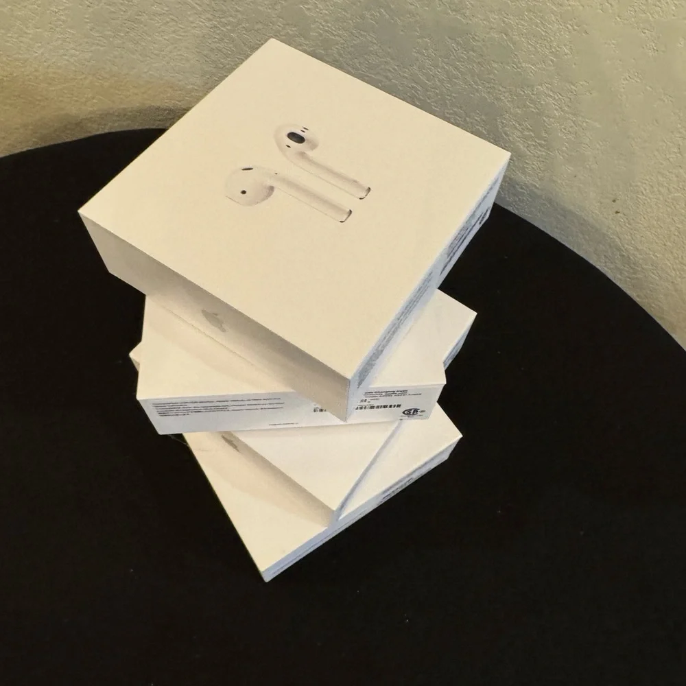 Apple iPhone and AirPod boxes. Also have Apple TV and Apple Pencil box.
